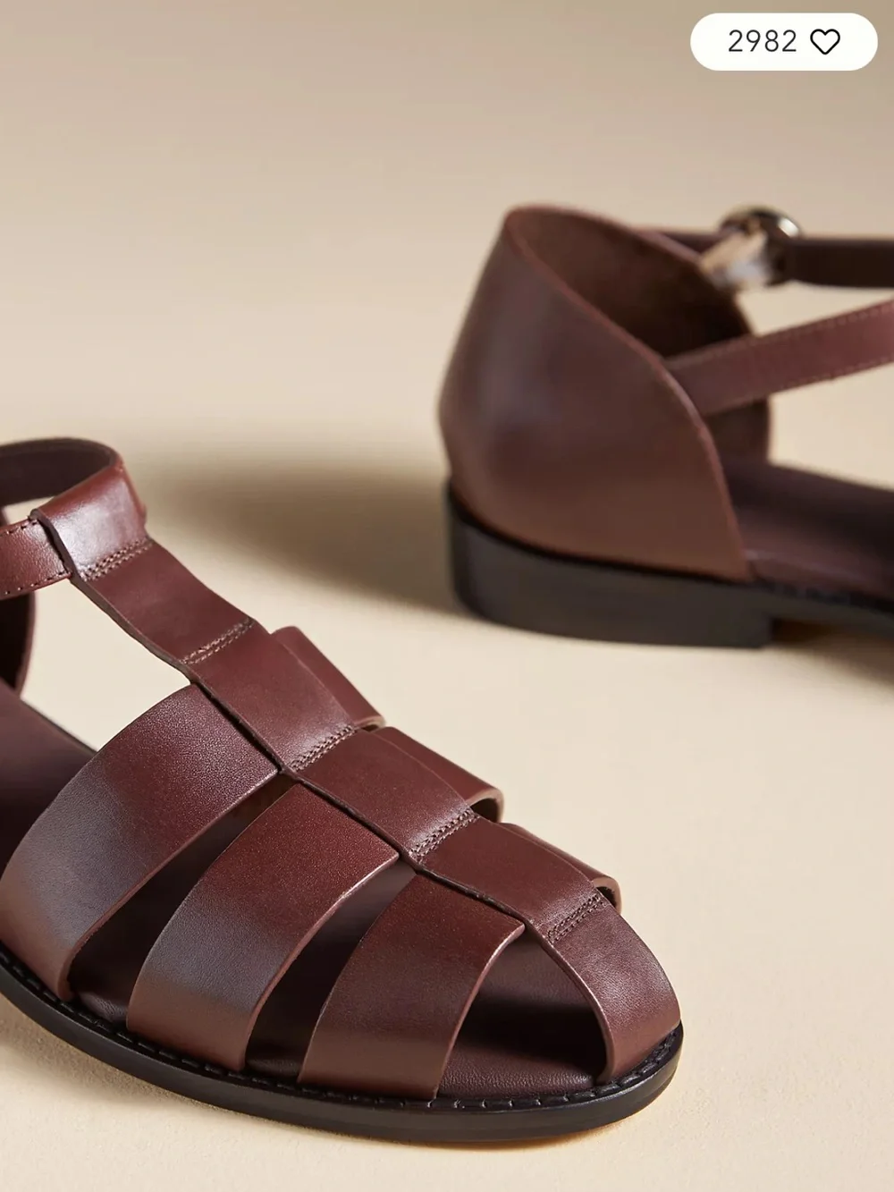 Pilcro Maris Fisherman Sandals in Brown Leather